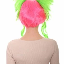 HPO Circus Sweetie Clown Womens Wig | Ping Green Party Event Ready Cosplay Halloween Wig | Premium Breathable Capless Cap