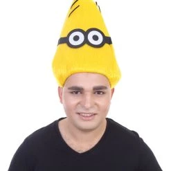 HPO Animation Yellow Mens Wig | Short Yellow Wig | Premium Breathable Capless Cap Men's