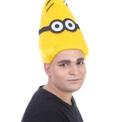 HPO Animation Yellow Mens Wig | Short Yellow Wig | Premium Breathable Capless Cap Men's