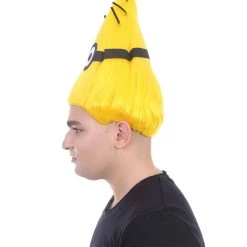 HPO Animation Yellow Mens Wig | Short Yellow Wig | Premium Breathable Capless Cap Men's