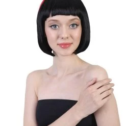 BC Cosplay Princess Snow Wig | Black Character Cosplay Halloween Wig | Premium Breathable Capless Cap