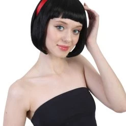 BC Cosplay Princess Snow Wig | Black Character Cosplay Halloween Wig | Premium Breathable Capless Cap