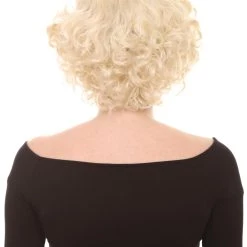 HPO Sexy Womens Wig | Curly Blonde Short Celebrity Wig | Premium Breathable Capless Cap