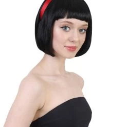 BC Cosplay Princess Snow Wig | Black Character Cosplay Halloween Wig | Premium Breathable Capless Cap