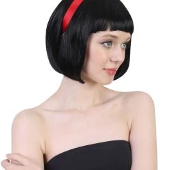 BC Cosplay Princess Snow Wig | Black Character Cosplay Halloween Wig | Premium Breathable Capless Cap