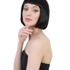 BC Cosplay Princess Snow Wig | Black Character Cosplay Halloween Wig | Premium Breathable Capless Cap