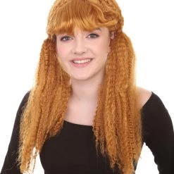 HPO Long Curly Cosplay Womens Wig | Premium Breathable Capless Cap Women's