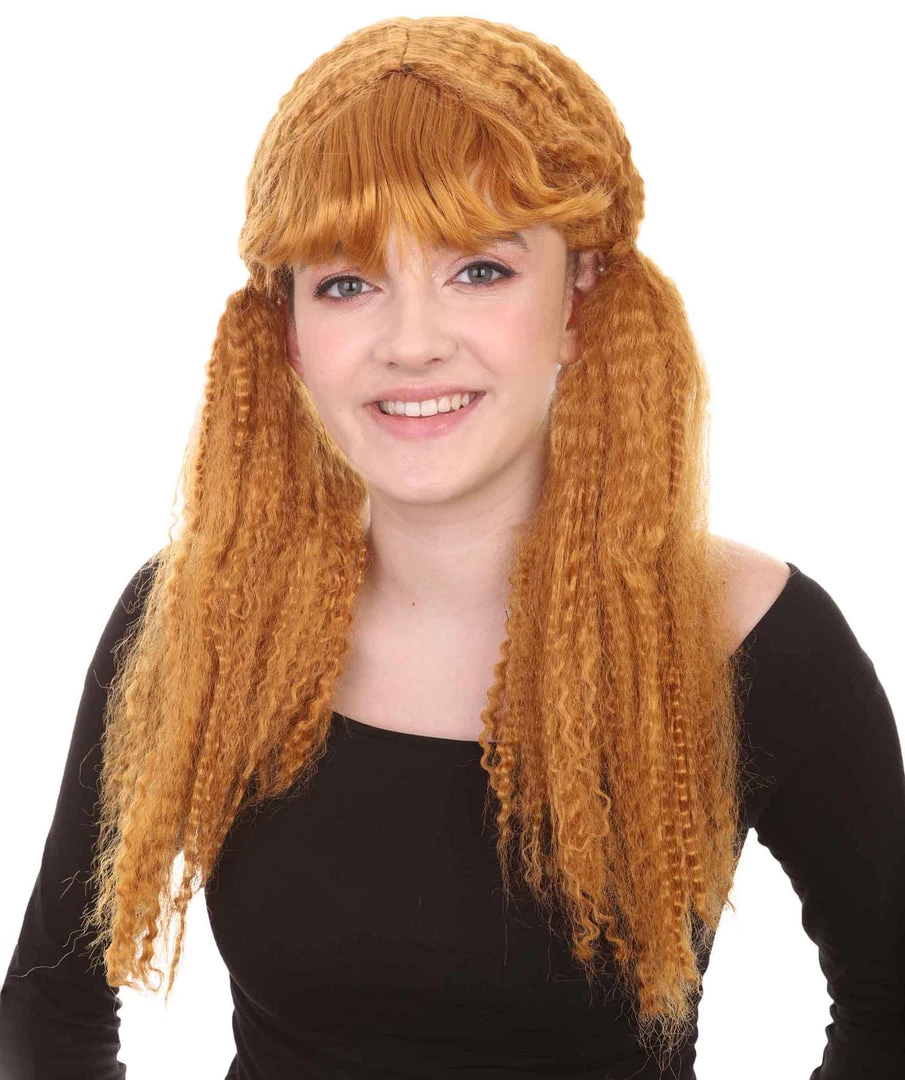 HPO Long Curly Cosplay Womens Wig | Premium Breathable Capless Cap Women's