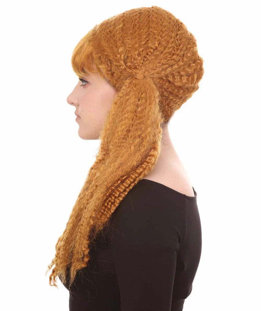 HPO Long Curly Cosplay Womens Wig | Premium Breathable Capless Cap Women's