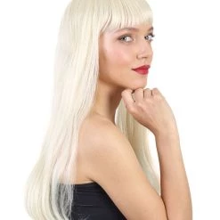 HPO Women's Long Length Party Girl Wig - Multiple Colors Synthetic Fiber Hair