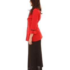 HPO Adult Women's Vampire Costume | Black & Red Halloween Costume