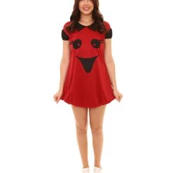 HPO Adult Women's Ghost Dress Costume | Red Halloween Costume
