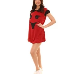HPO Adult Women's Ghost Dress Costume | Red Halloween Costume