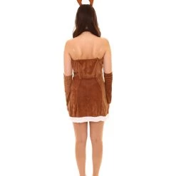 HPO Adult Women's Fever Hot Reindeer Holiday Costume | Brown Cosplay Costume