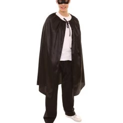 HPO Adult Men's Superhero Cape With Mask Set Costume | Multiple Color Options Halloween Costume
