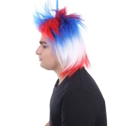 FLAGWIGS Patriotic Crazy Wig | Celebrity Wig | Premium Breathable Capless Cap