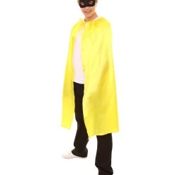 HPO Adult Men's Superhero Cape With Mask Set Costume | Multiple Color Options Halloween Costume