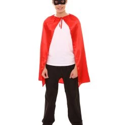 HPO Adult Women's Superhero Cape With Mask Set Cartoon Costume | Multiple Color Options Halloween Costume