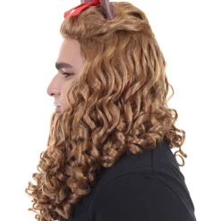 HPO Men's Mens Lion Wig | Brown Cosplay Wig | Premium Breathable Capless Cap