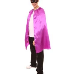 HPO Adult Women's Superhero Cape With Mask Set Cartoon Costume | Multiple Color Options Halloween Costume