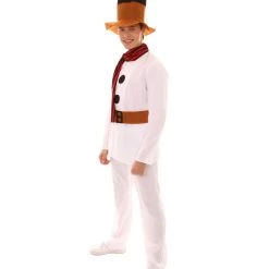 HPO Adult Men's Mr Snowman Costume | White Halloween Costume
