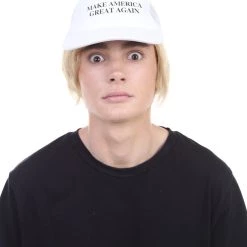 HPO President II Mens Wig W/ Make America Great Again Hat | Blonde Wig | Premium Breathable Capless Cap