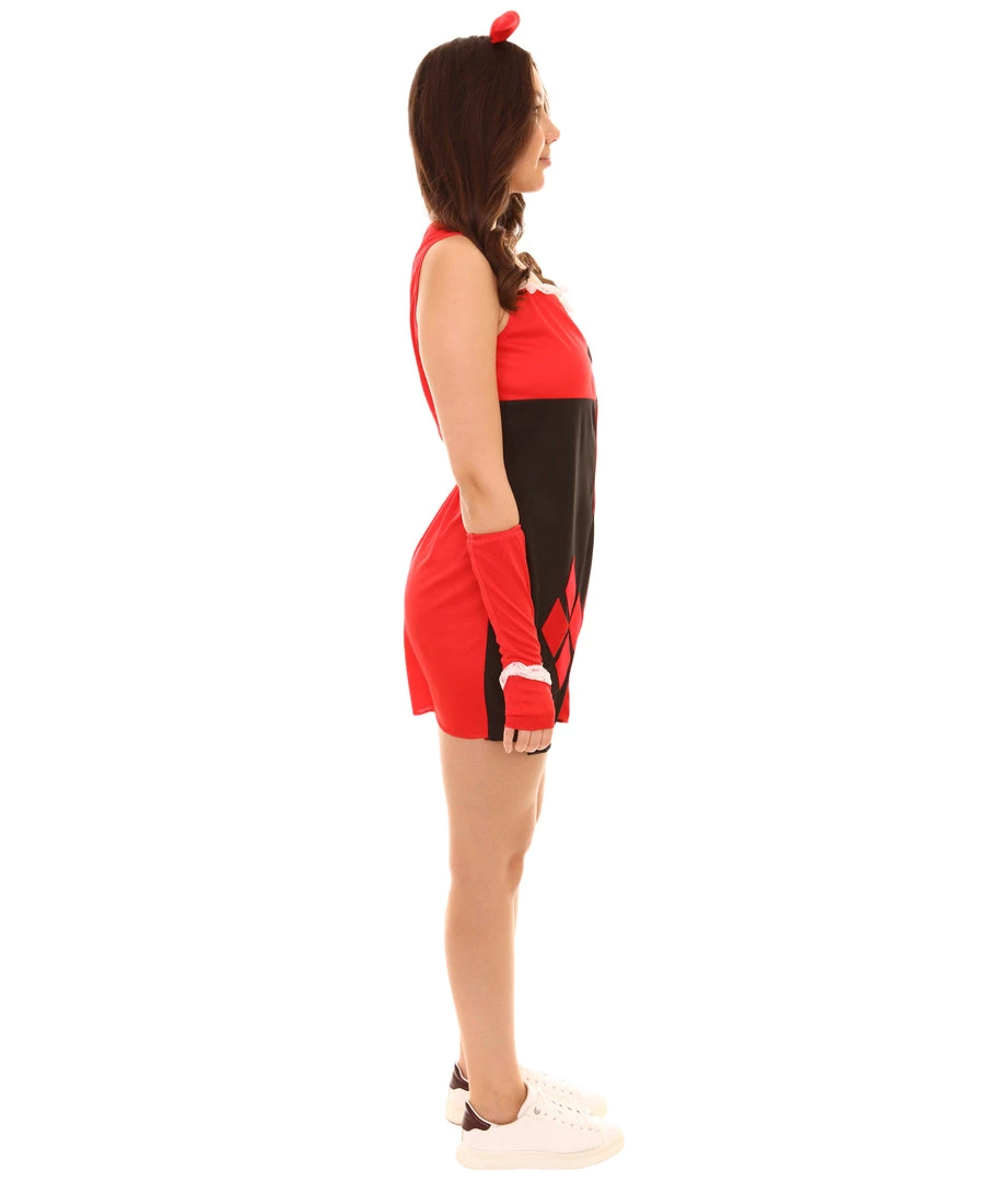 HPO Adult Women's Clubs Poker Dress Costume | Black And Red Cosplay Costume