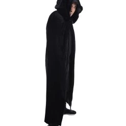 HPO Adult Men's Vampire Cape Costume | Black Halloween Costume