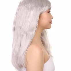 HPO Men's Womens Glamourama Grey Wig | Stage/Event Fancy Halloween Wig | Premium Breathable Capless Cap