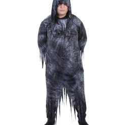 HPO Adult Men's Zombie Nightmare Scary Costume | Grey Halloween Costume