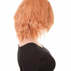 HPO Orange Curly Fashion Womens Wig | Party Ready Fancy Cosplay Halloween Wig | Premium Breathable Capless Cap Women's