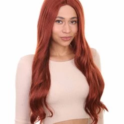 HPO Men's Glamour Womens Wig | Brown Stage/Event Fancy Halloween Wig | Premium Breathable Capless Cap