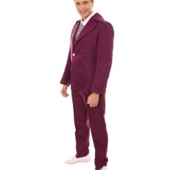 HPO 70's Rock Star | Powder Blue Suit With Dickie And Tie | Premium Halloween Costume | Multiple Color Options Men's
