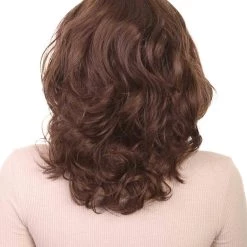 HPO Wavy Brown Chic Womens Wig | Cosplay Wig | Premium Breathable Capless Cap Men's