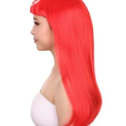 FLAGWIGS Tunisia Flag Sport Party Long Bob Wig | Premium Breathable Capless Cap