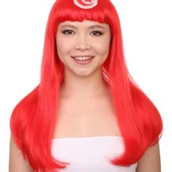 FLAGWIGS Tunisia Flag Sport Party Long Bob Wig | Premium Breathable Capless Cap