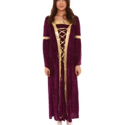 HPO Adult Women's Renaissance Costume | Purple Cosplay Costume