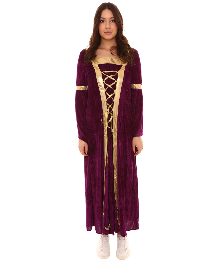 HPO Adult Women's Renaissance Costume | Purple Cosplay Costume