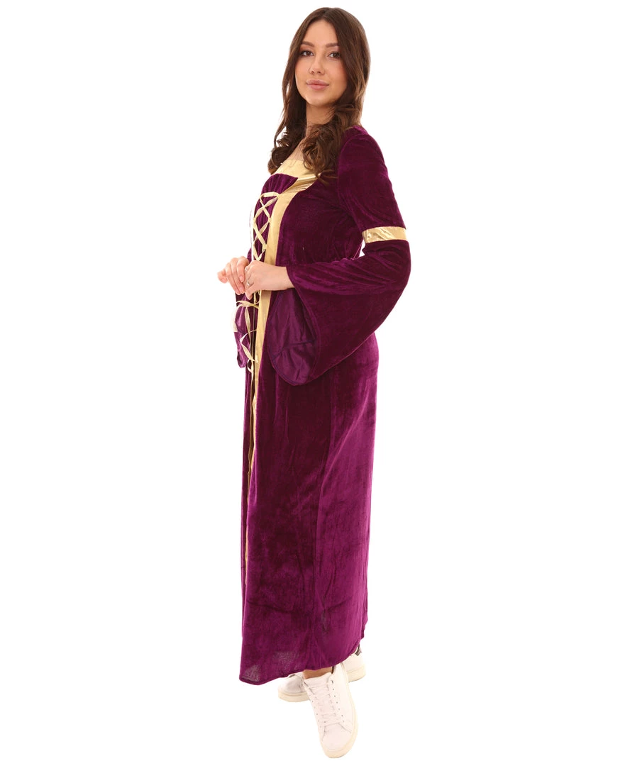 HPO Adult Women's Renaissance Costume | Purple Cosplay Costume