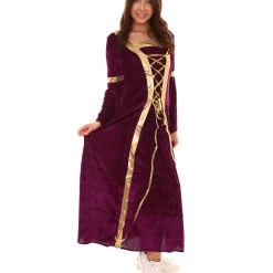 HPO Adult Women's Renaissance Costume | Purple Cosplay Costume