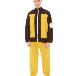 HPO Adult Men's Village Head Anime Costume | Black & Yellow Cosplay Costume