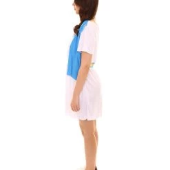 HPO Adult Women's Roman Fancy Dress Costume | Blue & White Cosplay Costume