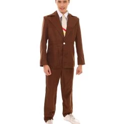 HPO 70's Rock Star | Powder Blue Suit With Dickie And Tie | Premium Halloween Costume | Multiple Color Options Men's