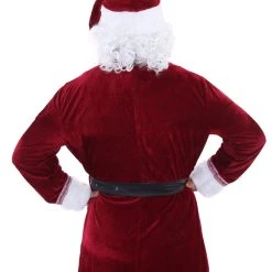 HPO Adult Men's Deluxe Classic Santa Claus Suit Costume | Multi Christmas Costume