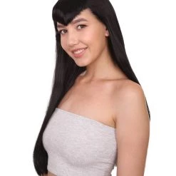 HPO Vampire Black Mens Wig | Horror Sexy Cosplay Party Halloween Wig | Premium Breathable Capless Cap Men's