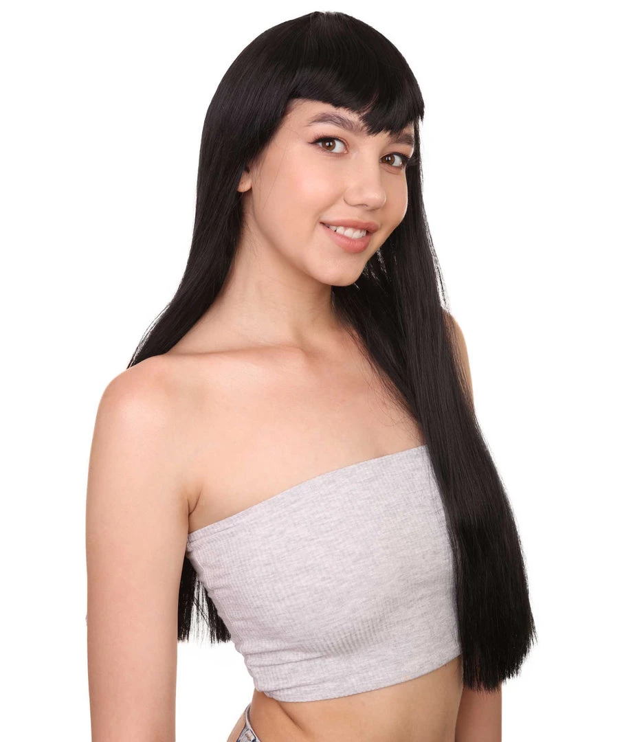 HPO Vampire Black Mens Wig | Horror Sexy Cosplay Party Halloween Wig | Premium Breathable Capless Cap Men's