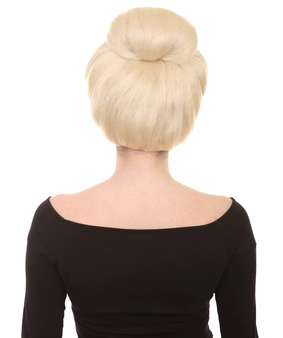 HPO Princess Womens Wig | Blonde Short Royal Bun Wig | Premium Breathable Capless Cap Women's