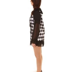 HPO Adult Women's Clown Costume | Black & White Cosplay Costume