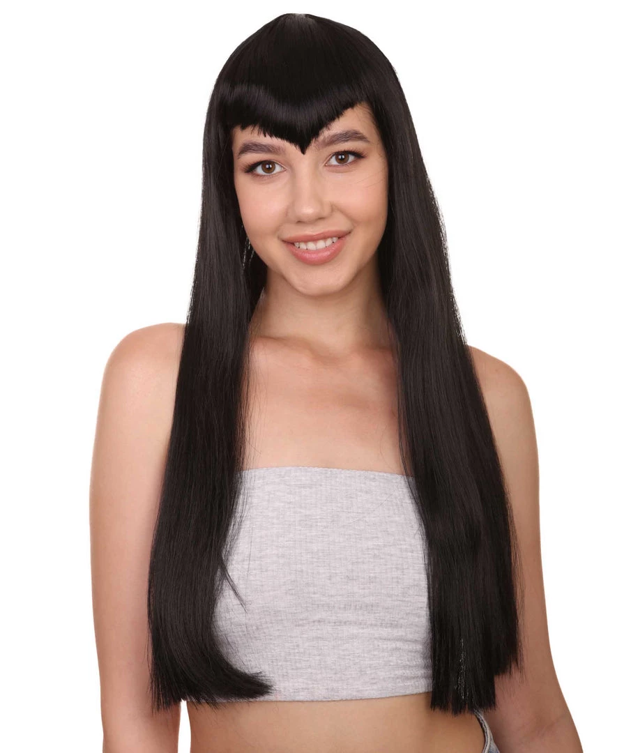 HPO Vampire Black Mens Wig | Horror Sexy Cosplay Party Halloween Wig | Premium Breathable Capless Cap Men's