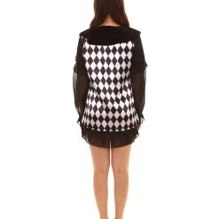 HPO Adult Women's Clown Costume | Black & White Cosplay Costume